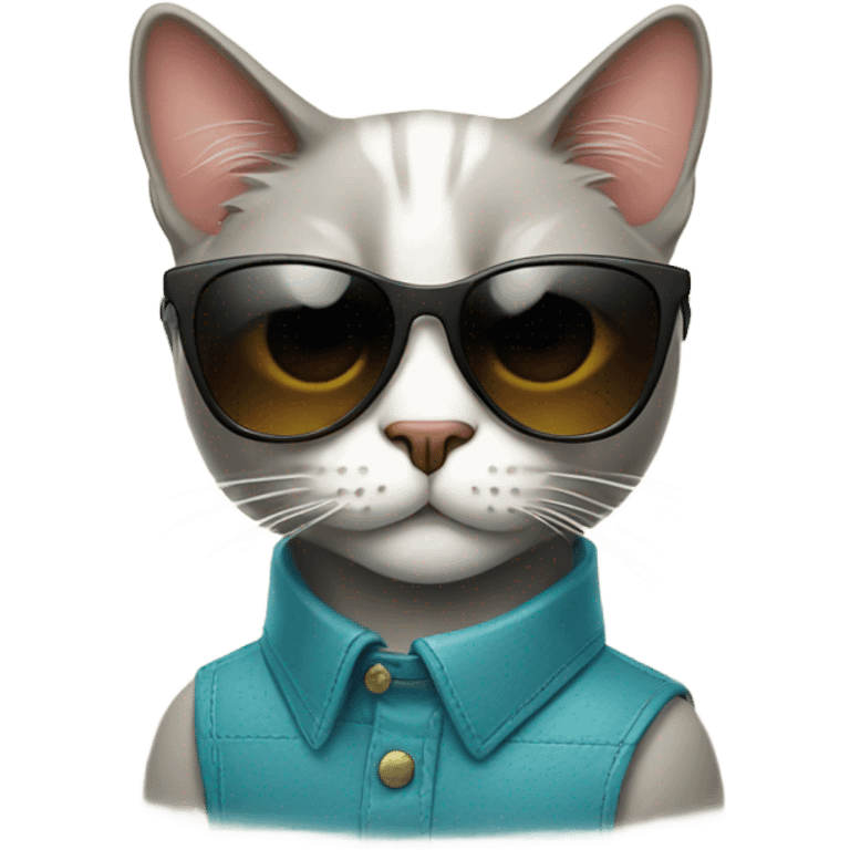 Cat with sunglasses emoji