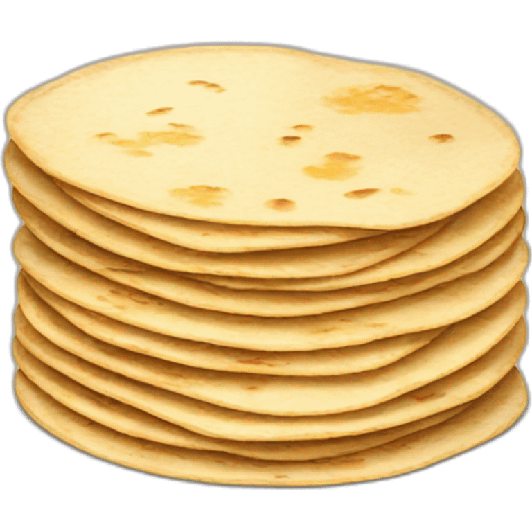 Small Stack of tortillas with some grill marks emoji