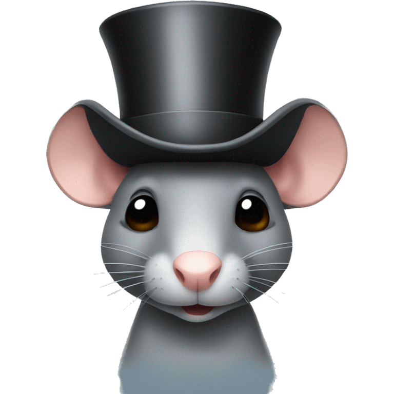 Rat with a top hat  emoji