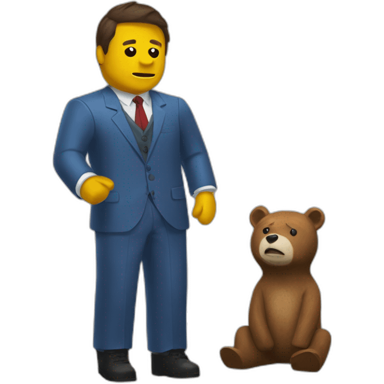 una persona de roblox con un traje de oso triste emoji