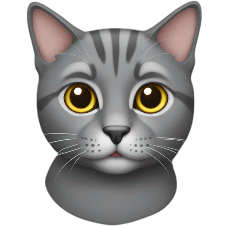 Grey cat emoji