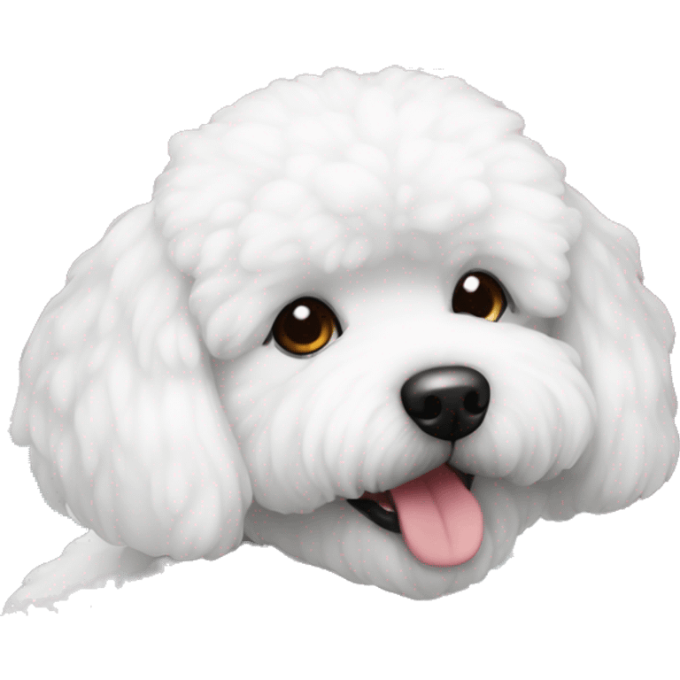 bichon frise bathtub emoji