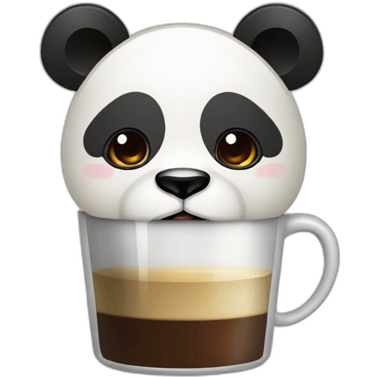 Panda drink coffee emoji