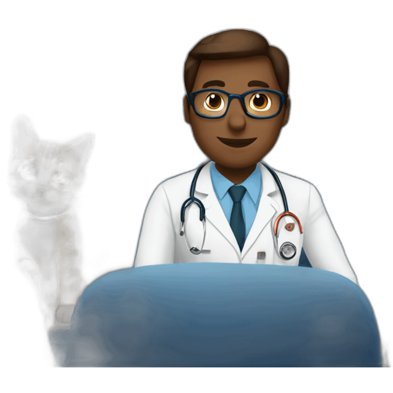 Doctor with cats in airplane emoji