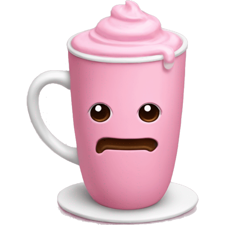 pink hot chocolate emoji