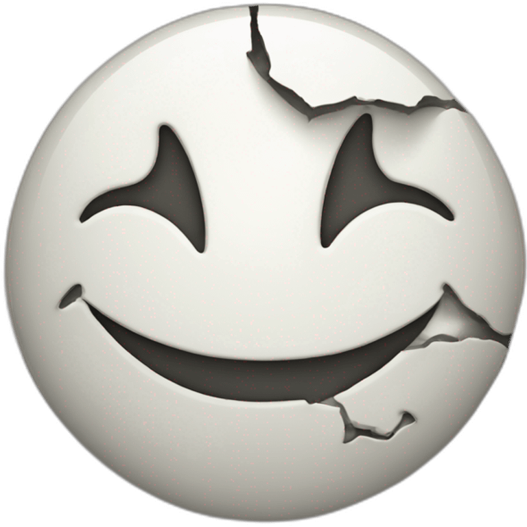 cracked smiley face emoji