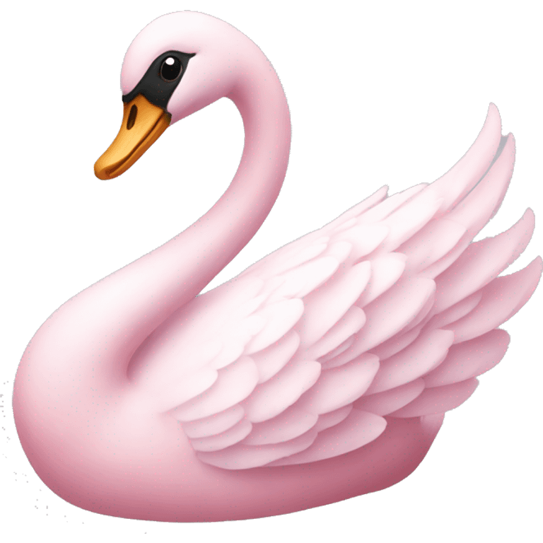 pastel pink swan emoji