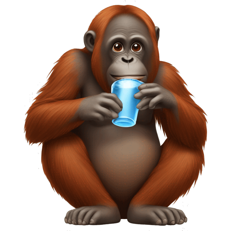 Orangutan Drinking water  emoji