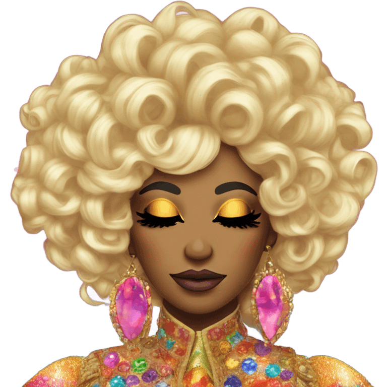 Bearded drag queen sleeping emoji