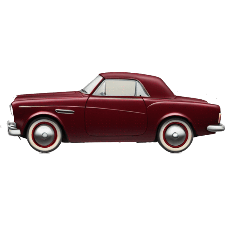 Dark red vintage car emoji