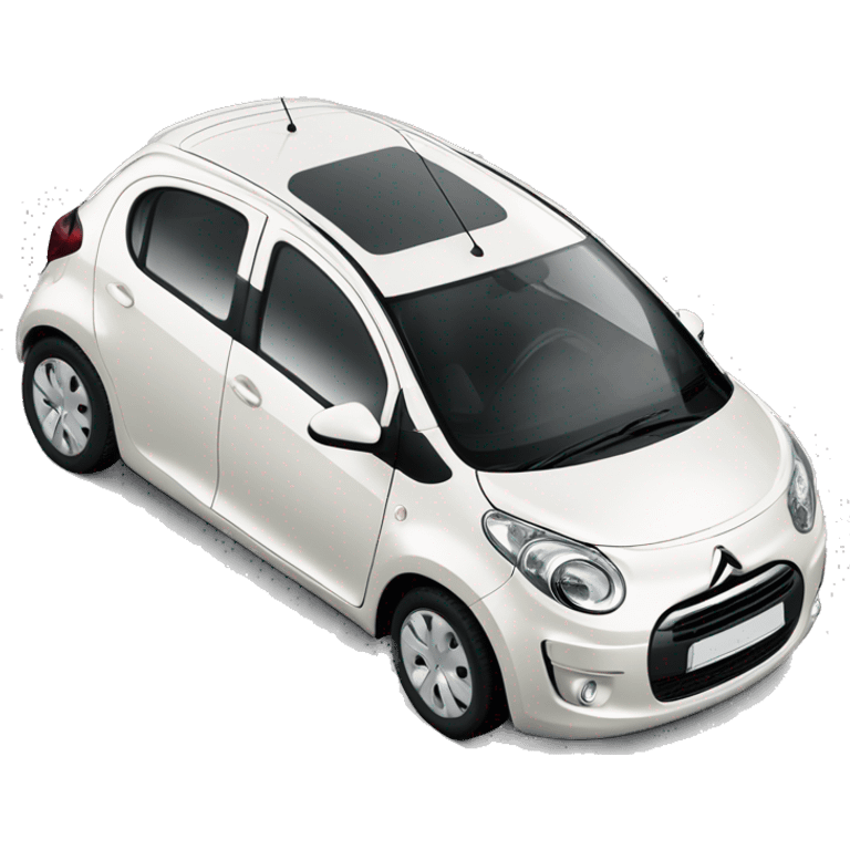 Citroën C1 blanche, 5 portes, année 2010 emoji