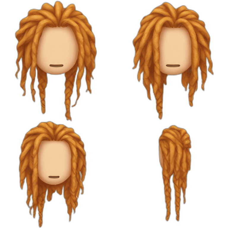 ginger and blond Dreads emoji