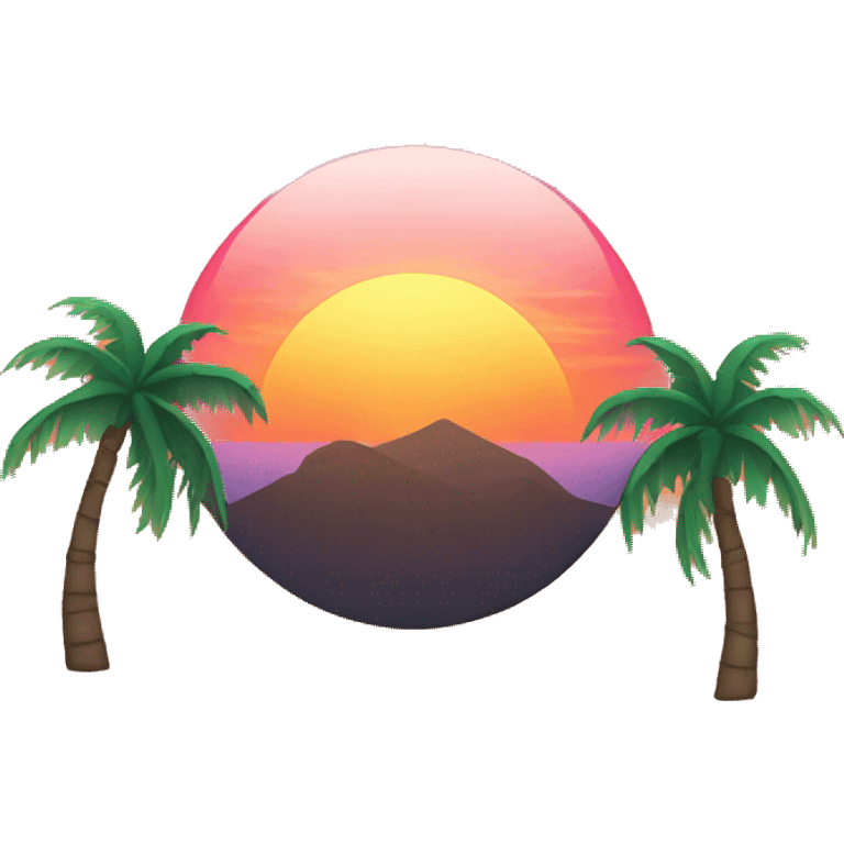 Sunset and palm trees emoji