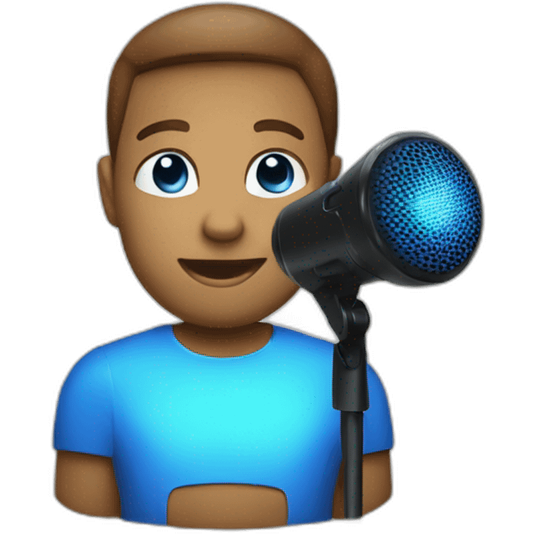 speaker with blue LED light emoji