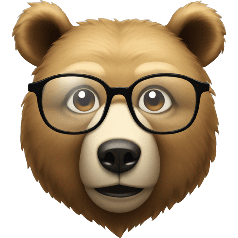 Bear+ Eyeglass emoji