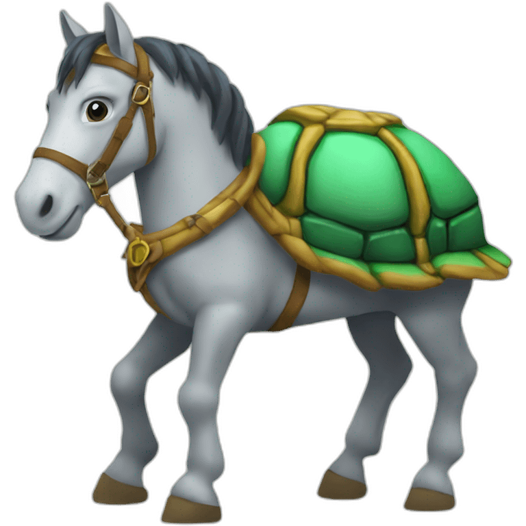 Cheval sur tortue emoji