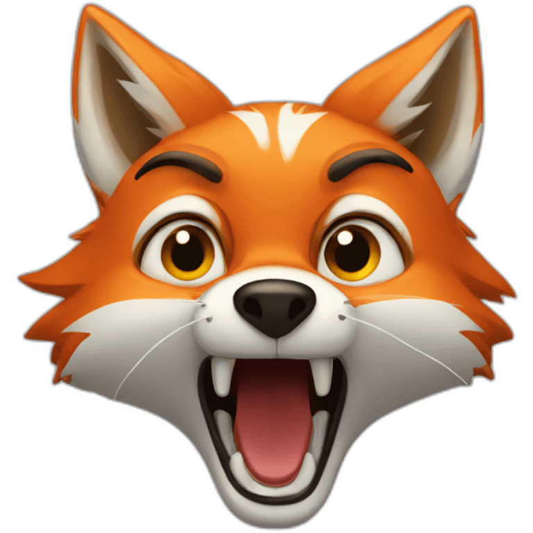 frightened fox emoji