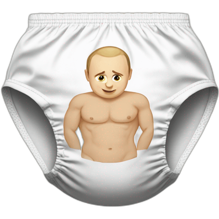 putin shows his butt in a diaper emoji