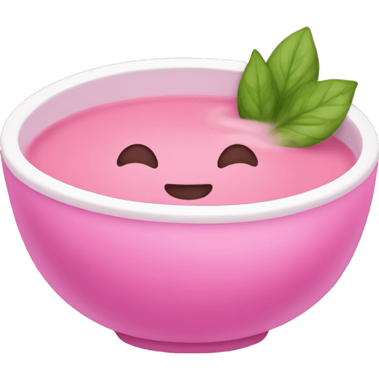 Pink soup emoji