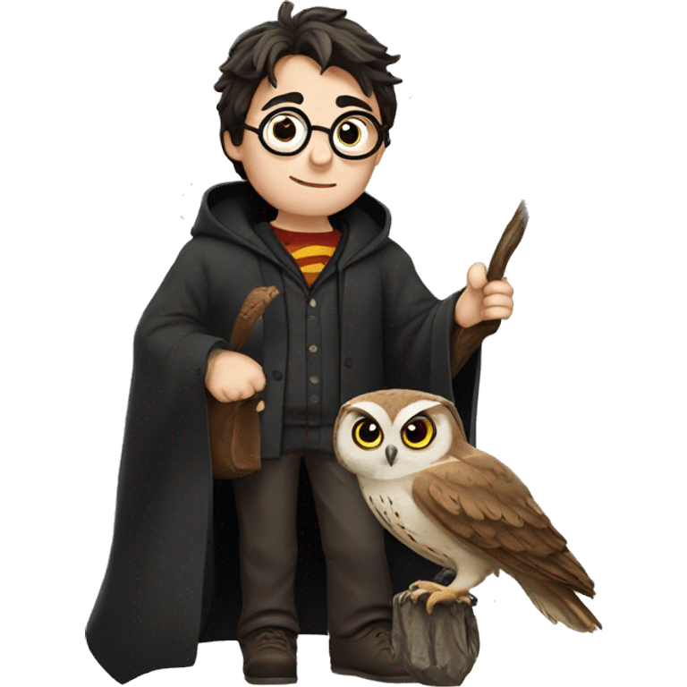 Harry Potter with Owl emoji