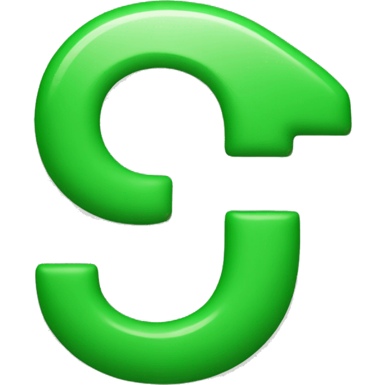 The letter "L" in a green colour emoji