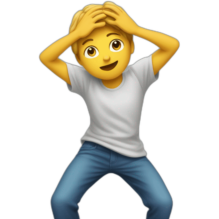 Une personne qui fait un dab emoji