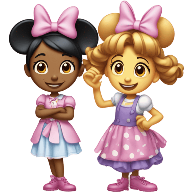 Minnie and daisy together as little girls emoji