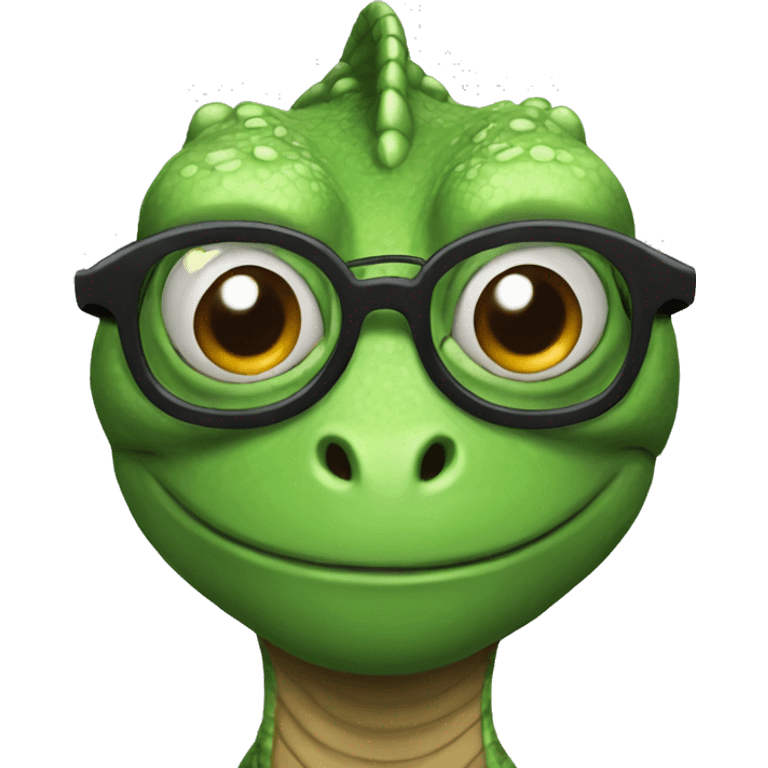 Lizard nerd emoji