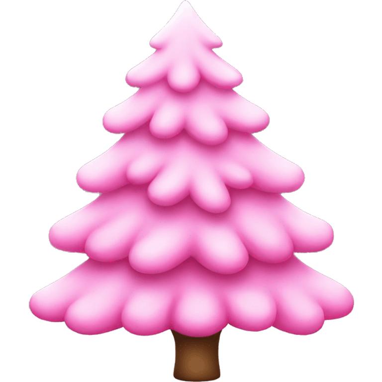 Cute pink Christmas tree emoji