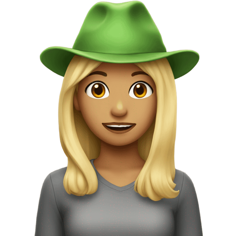 blonde girl with dinosaur hat emoji