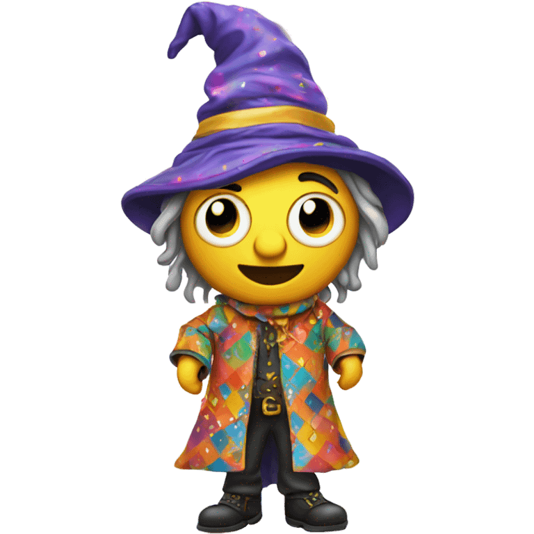 wizard emoji with wook pants and disco drips hat emoji