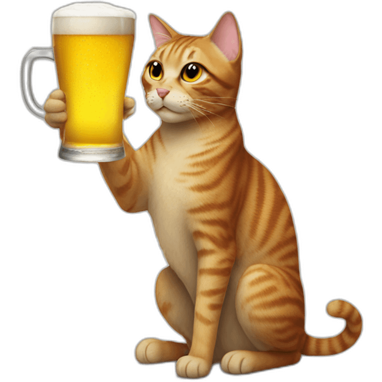 cat drink beer emoji