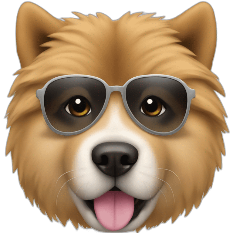 Chow dog rock star emoji