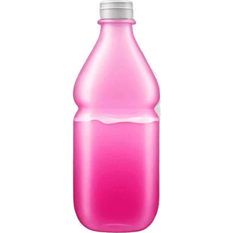 plastic bottle with crystaline pink liquid emoji