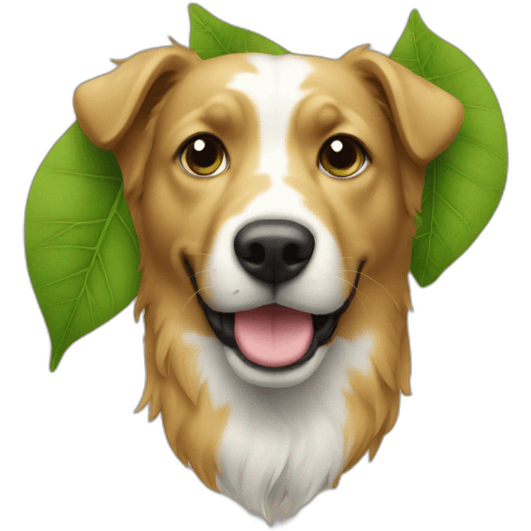 green leaf dog emoji