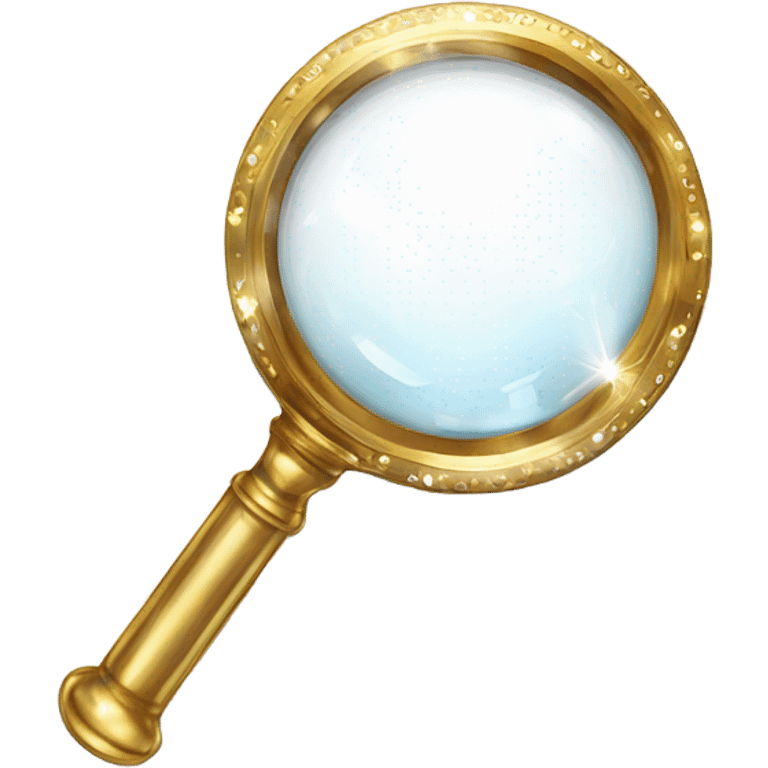 magnifying glass and sparkles emoji