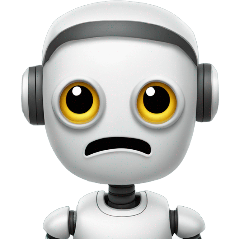 Confused robot emoji