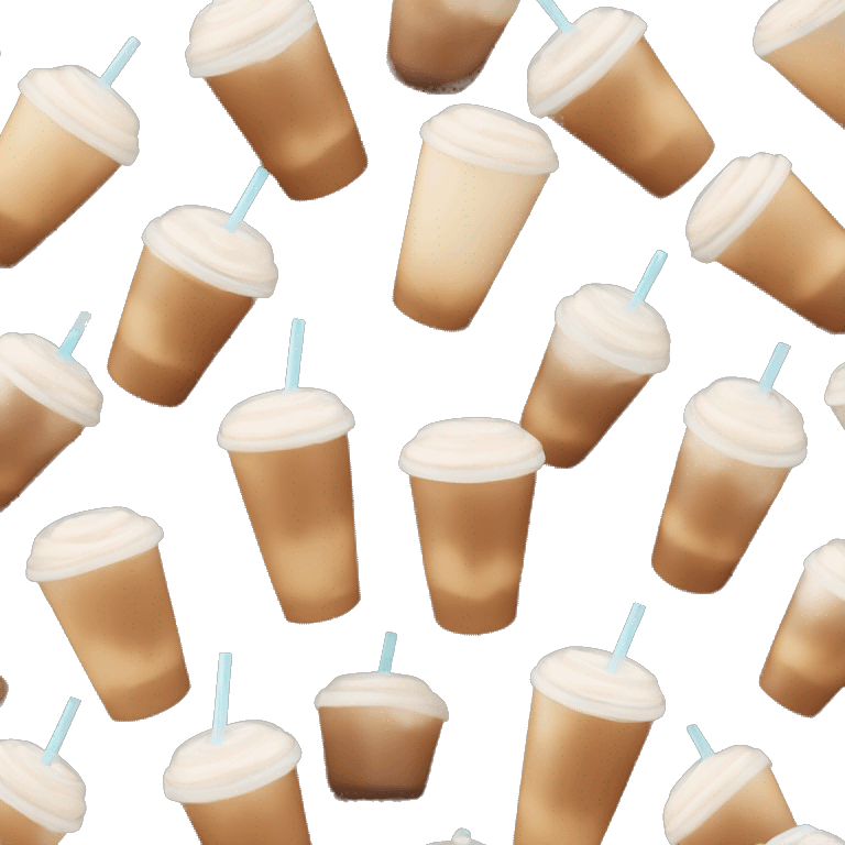 Aesthetic iced coffee with cold foam emoji