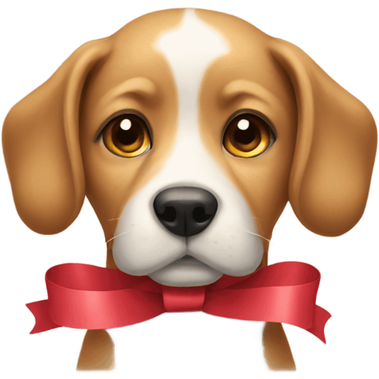 dog with ribbon  emoji