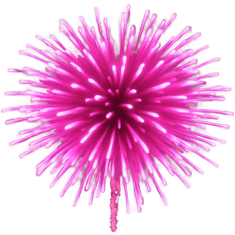 Pink fireworks emoji