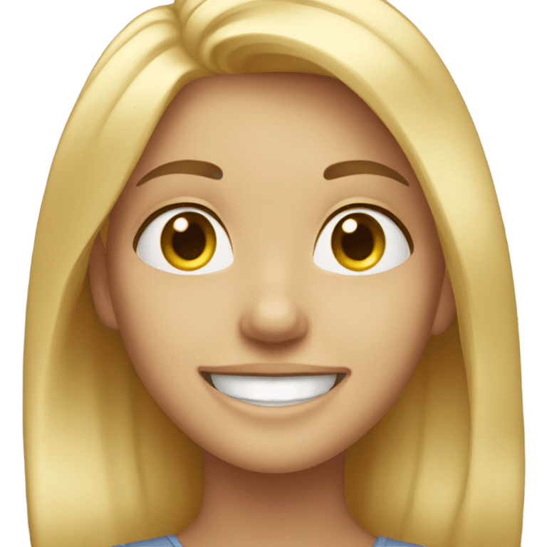 Blonde, girl, Thanks emoji