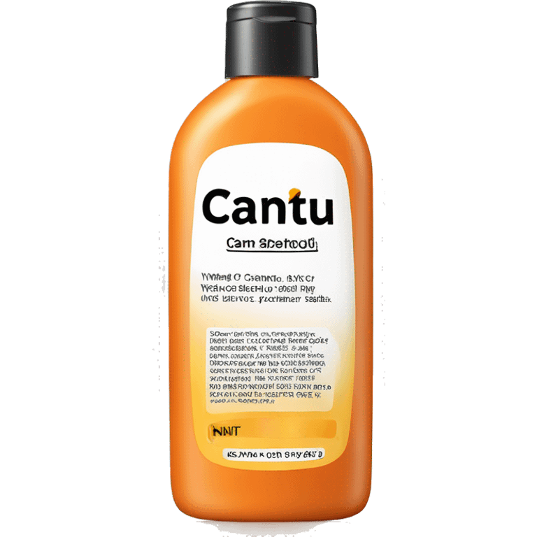 narrow bottle of hair conditioner with a label that says cantu emoji