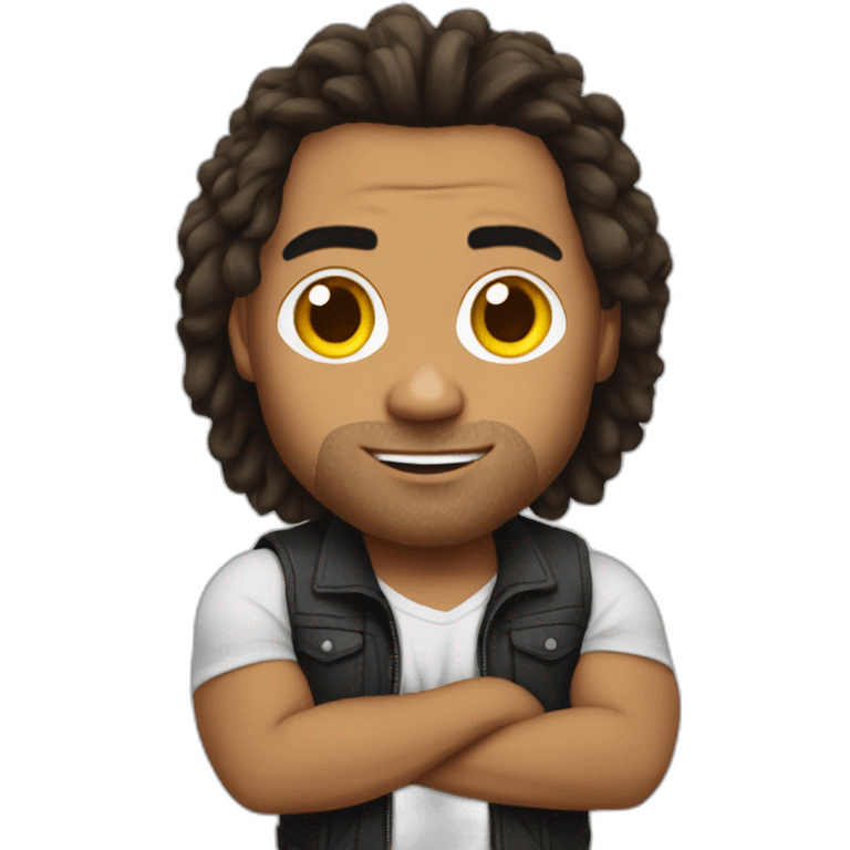 The Rock with hair emoji