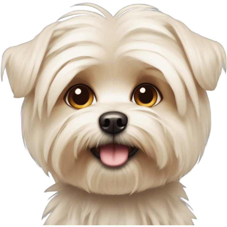 Light colored Morkie  emoji