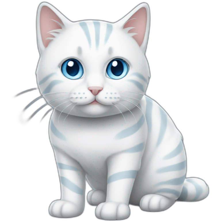 white-cat-with-stripes-full-body-blue-eyes emoji