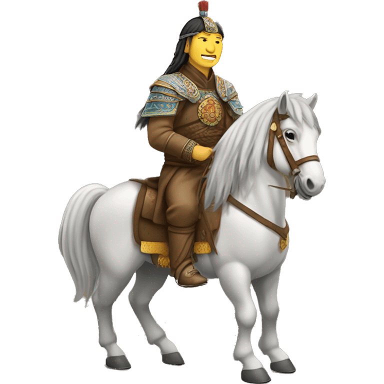 Genghis Khan on horse emoji