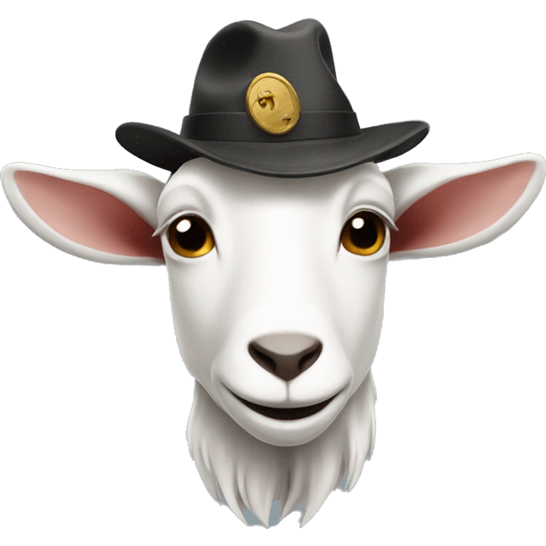 GOAT with a hat emoji