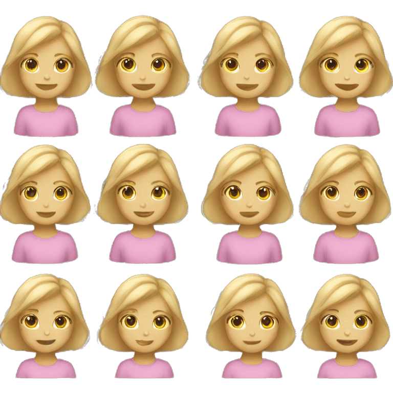 Blond girl and what she doing  emoji