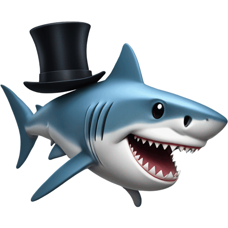 shark with top hat emoji