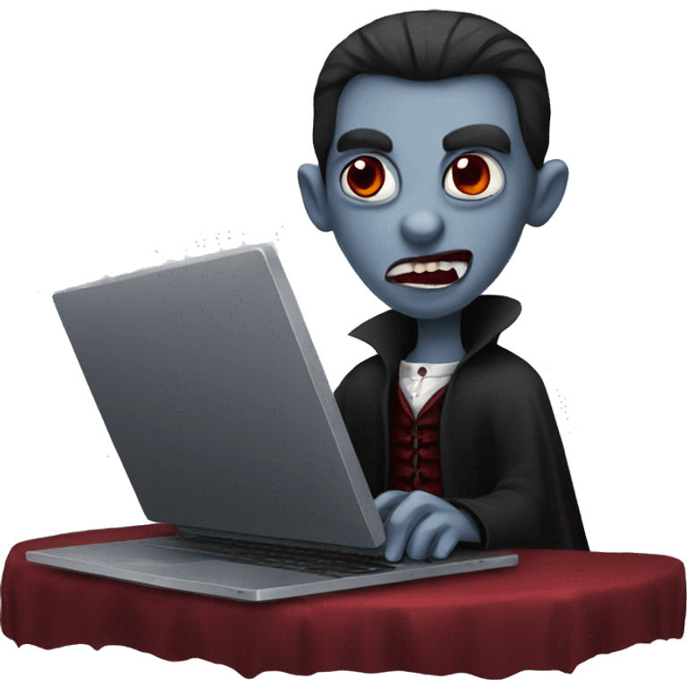 vampire with a laptop emoji